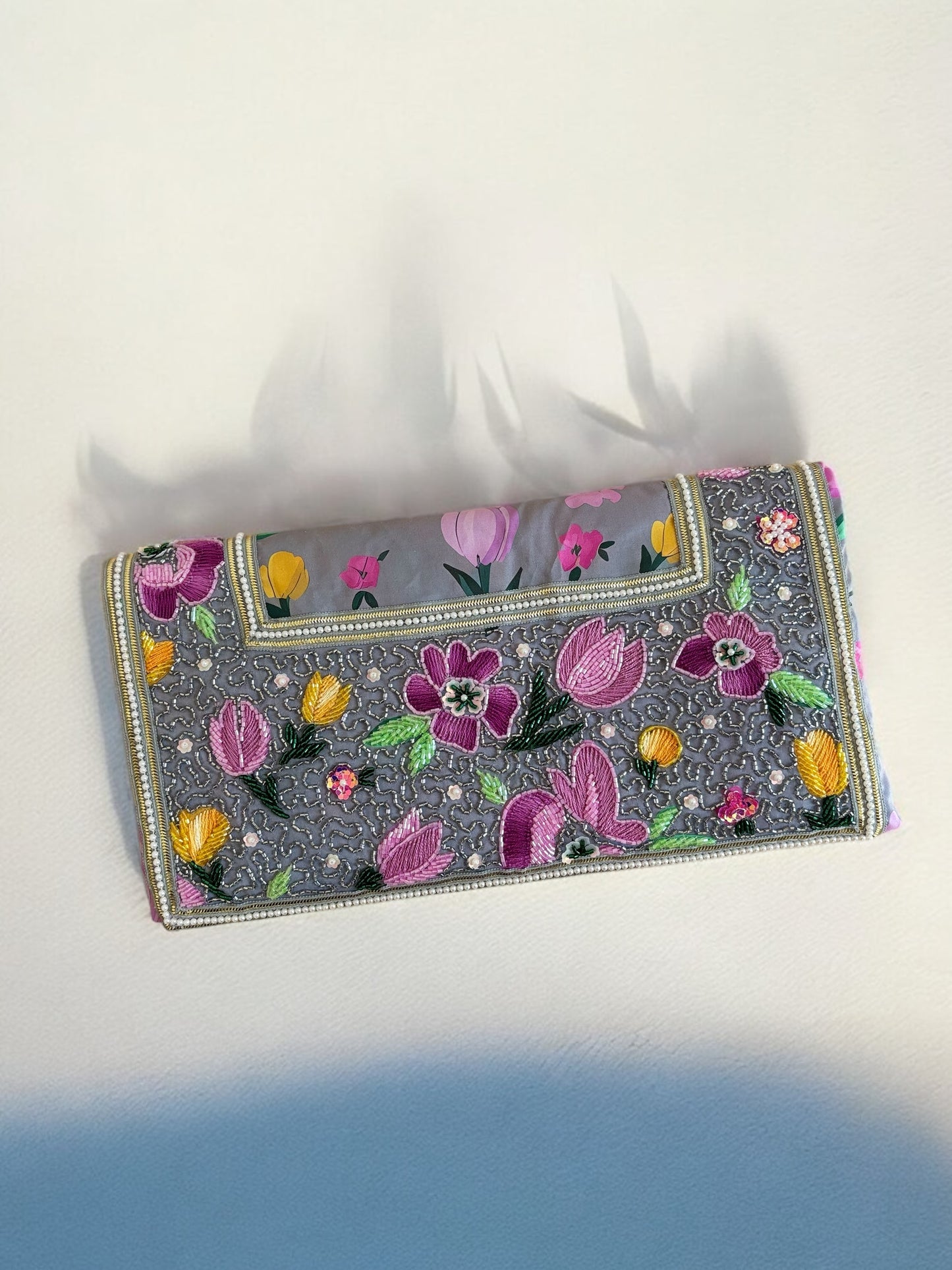 Grey floral - Ready made