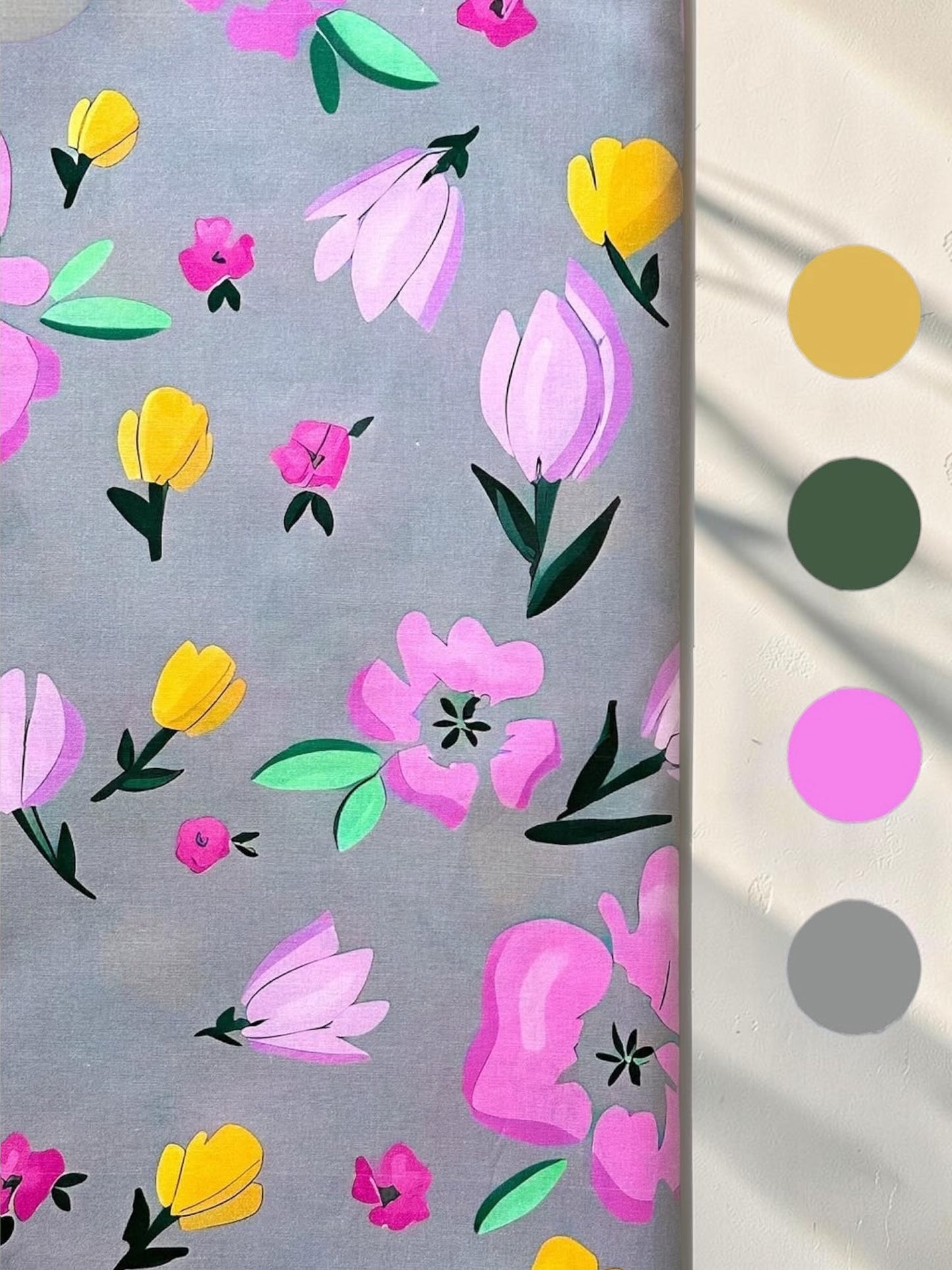 Grey floral - Kids