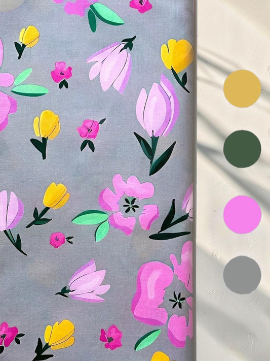 Grey floral - Kids
