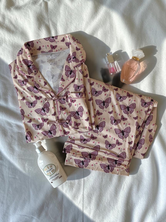 Lavender Flutter Long Sleeve Pyjama Set