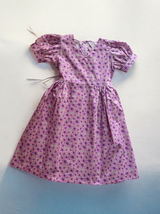 Puff sleeves dress - radiant bloom