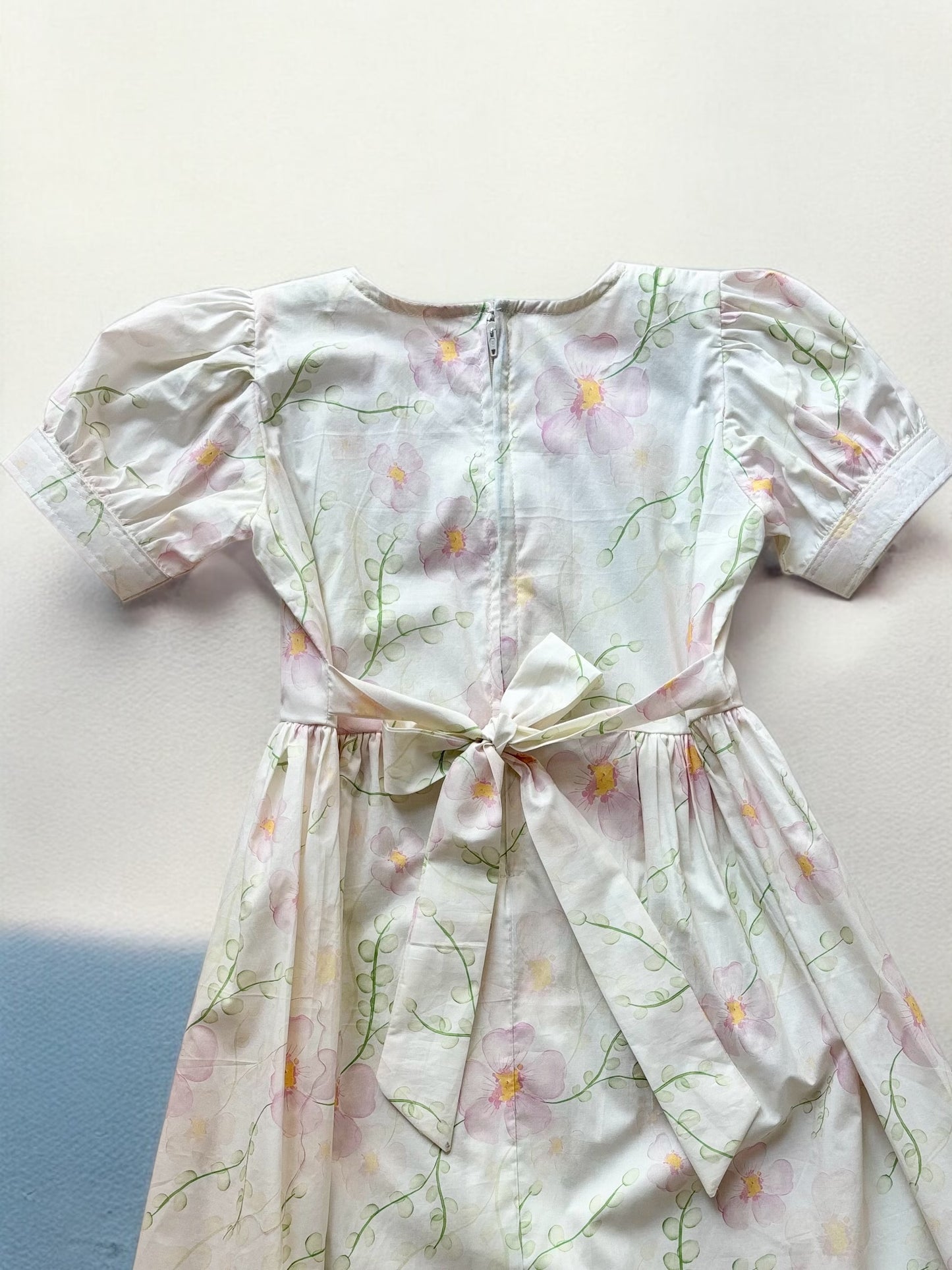 Puff sleeves dress - Soft flower